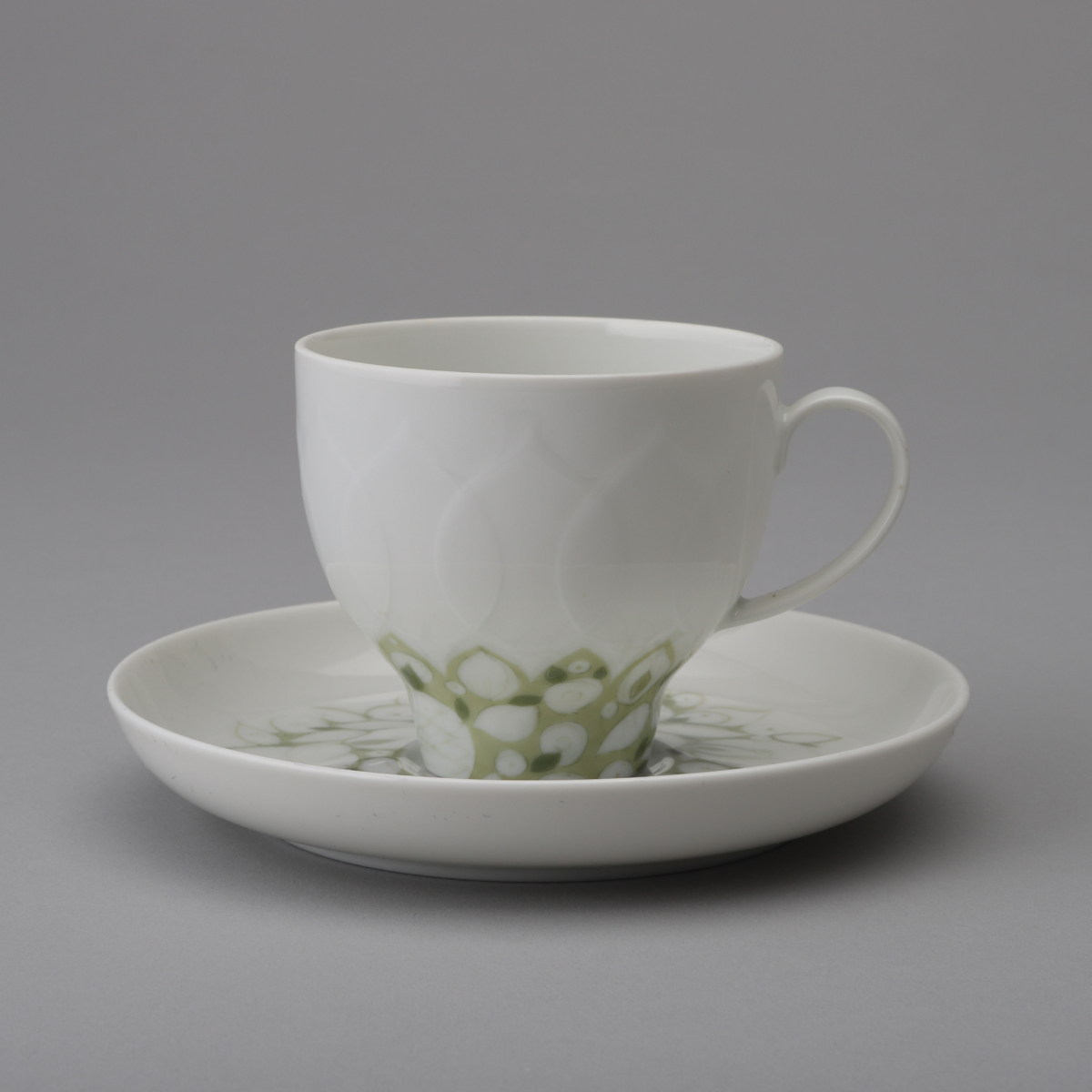 "Lotus_Jade" Cup & Saucer