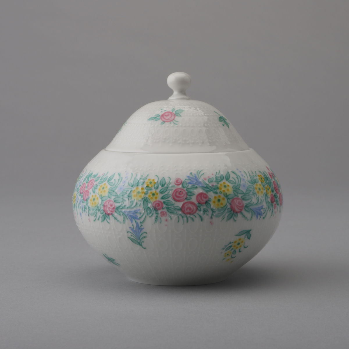 "Romanze_Bunt (Floral Garland)" Sugar Bowl with Lid