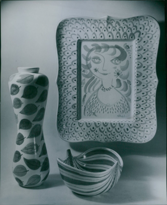 Photo of Stig lindberg's exhibition in 1947