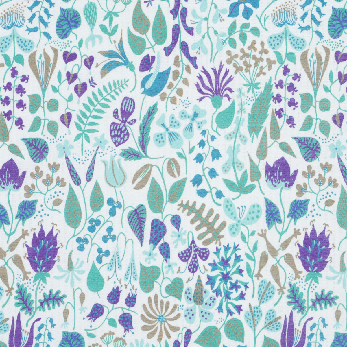 "Herbarium" Fabric_ Purple Color