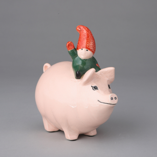 Ebullient Elf with Pig