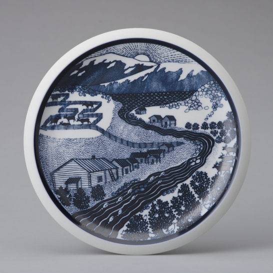 Arabia Wartsila Finland 75 Anniversary Plate